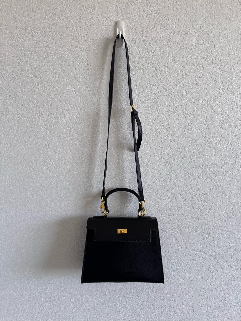 Vici Black Mini Top-Handle Crossbody with Gold Hardware - Picture 4 of 6